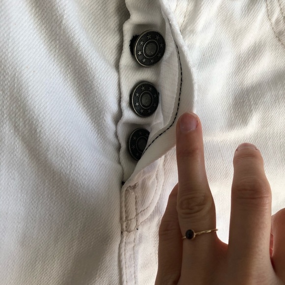 Free People High Rise Raw Hem Jean Shorts - Picture 12 of 13